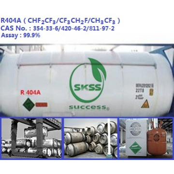 R 404a 99.9% de refrigerante de pureza eficiente
